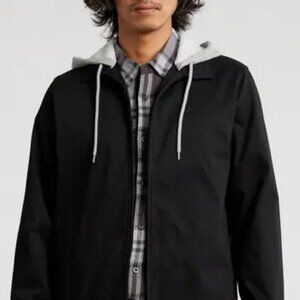 NWT Volcom Rexton Hooded Jacket Men's Size XL Black Grey Casual Streetwear